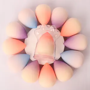 Милая красота яйцо ZH с градиентным цветом без латекса, частная марка, мягкий блендер, губка для макияжа, оптовая продажа губки для макияжа