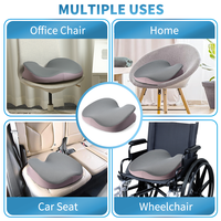 Coussin de siège ergonomique en mousse à mémoire de forme pour soulager la sciatique, coussin orthopédique pour le soutien des hanches et du coccyx, pour le bureau et la maison