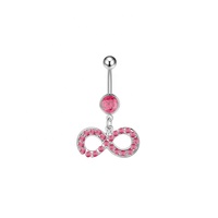 Gaby – anneaux de nombril de couleur rose, ensembles de boutons de ventre en forme de cœur, bijoux fins, piercing