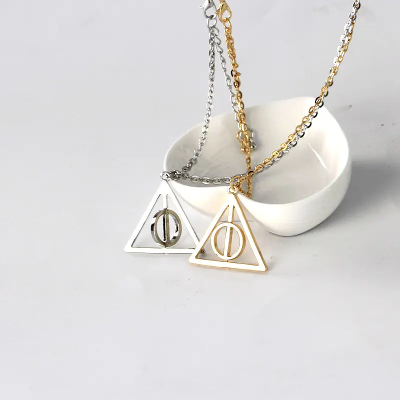 Ölüm yadigarları üçgen dönebilir kolye karakter Harry film Potter takı kolye