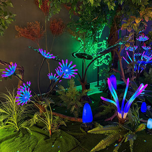 Luces de jardín con forma de hongo de resina, impermeables, LED, decoración de paisaje para patio de villa, césped - Product Image 2