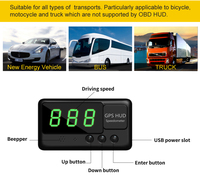 Universal 3,0-Zoll-GPS-Tachometer-Dashboard Digitales Head-Up-Display Uhr geschwindigkeit salarm C60 3,0-Zoll-Bildschirmanzeige Universal