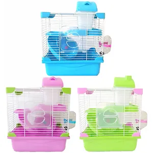 Charette — Cage d'extérieur Portable pour hamster, petit château, double étage, extérieur, Portable, résistante, avec cabine