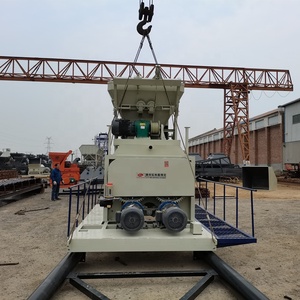 Neuer stationärer Doppelwellen-Zement mischer beton mit Riemen übertragungs betonmischer mit Zement behälter - Product Image 2