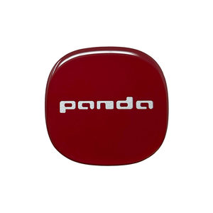 Cappucci centrali ruota rossa 3D per Fiat Panda 52 mm di diametro cromato e finitura ABS pezzo unico - Product Image 1