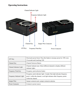 Trasmettitore Video Wireless LHODR 7.0G 10W in Lega di Alluminio, VTX 7.0Ghz 6G-7.2G, 98g Leggero, 8CH FPV per Droni da Corsa FPV - Product Image 6