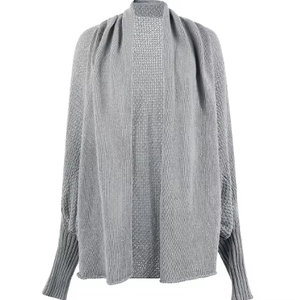 <span class=keywords><strong>Cardigan</strong></span> <span class=keywords><strong>da</strong></span> <span class=keywords><strong>Donna</strong></span> in Pura <span class=keywords><strong>Lana</strong></span> <span class=keywords><strong>di</strong></span> Alta Qualità Antirughe Lavorato a Maglia Tinta Unita Stile Casual per l'Autunno LOGO - Product Image 4