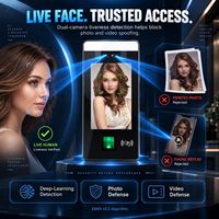 Dispositif de contrôle d'accès biométrique IA Cloud Network avec reconnaissance faciale et connectivité Wi-Fi