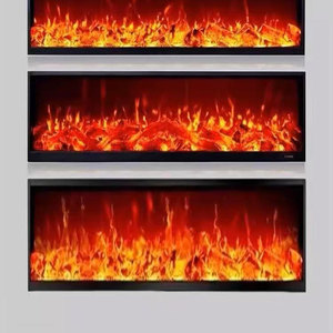 <span class=keywords><strong>Cheminée</strong></span> électrique à flamme dynamique haute simulation, boîtier en acier épais, 3 niveaux de luminosité réglables, 220V, sûre et durable - Product Image 5