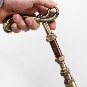 Fashion Walking Stick Gentleman Elegant Cosplay Cane <strong>Knob</strong> Crosier Crutches Classitic-handle Wave Handle Aluminum Luxury 95 - Product Image 4