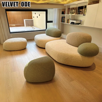Nouveau design de canapé de hall d'hôtel de qualité supérieure, forme unique, canapé modulaire en pierre, salon, salle d'attente, canapé en tissu personnalisé