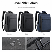 Sac à dos pour ordinateur portable professionnel 15,6 pouces pour homme, sac à dos de voyage étanche, sac à dos étudiant avec port USB et logo personnalisé pour le travail de bureau