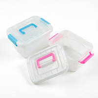 Boîtes de rangement en plastique transparent empilables pour la maison, le garage et le bureau