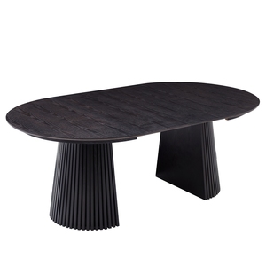 Bộ bàn ăn gỗ đa năng hiện đại, kiểu gấp gọn, bàn tròn có thể kéo dài, dành cho 4, 6, 8 người, kiểu tấm ghép. - Product Image 1