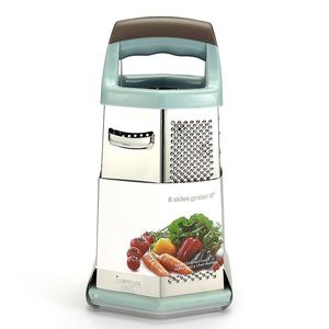 Râpe manuelle en acier inoxydable à 6 côtés avec récipient de rangement amovible - Product Image 4