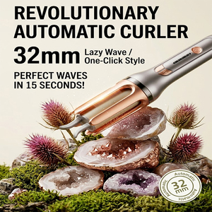 Fer à boucler automatique professionnel de 32 mm, fer à friser rotatif en céramique ionique, baguette magique <span class=keywords><strong>pour</strong></span> coiffer les <span class=keywords><strong>cheveux</strong></span> longs - Product Image 4