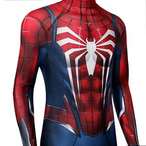 ハロウィン 大人向け スパイダーマン メンズ シルク風 3Dプリント 全身タイツ ヘッドピース・マスク付き パーティーゲーム衣装 - Product Image 3