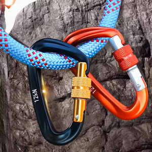 Whosale tùy chỉnh trọng lượng nhẹ vít khóa Carabiner Clip nhôm leo D-Ring 12kn Snap hook - Product Image 5