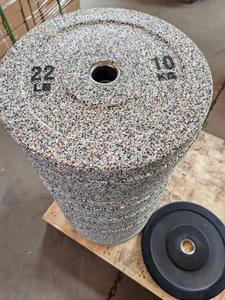 Pelat Beban Barbell Logo Kustom 20kg Pelat Bumper Karet Diskon Pelat Beban Bumper Latihan yang Dapat Disesuaikan - Product Image 2