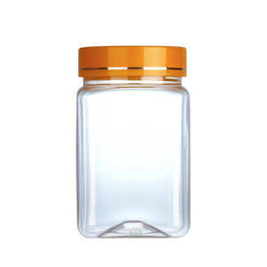 Transparent Square <b>Bottle</b> 360ml Food Grade PET <b>Plastic</b> Container For Honey Storage General Packaging - Product Image 1