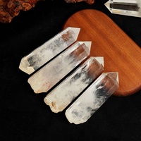 Tour de cristal de quartz clair poli naturel de haute qualité, pointe de quartz pour la guérison spirituelle, baguette de quartz, ornement de bureau Feng Shui