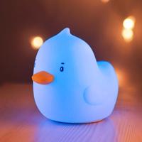 Lampe tactile personnalisée en silicone en forme de canard, petite lampe de chevet à intensité variable, lampe à capteur tactile, lumière LED en silicone, rechargeable par USB