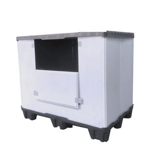 Gran oferta, caja de paleta de plástico grande plegable, contenedor a granel de Servicio Ligero para almacenamiento, estante de viga plegable y estante de paleta - Product Image 4