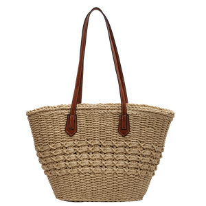 Bolso <span class=keywords><strong>de</strong></span> hombro para mujer, bolsos <span class=keywords><strong>de</strong></span> diseñador, bolso ecológico <span class=keywords><strong>de</strong></span> paja, minimalista, para verano, trabajo, viajes, versátil, <span class=keywords><strong>de</strong></span> gran capacidad, para <span class=keywords><strong>la</strong></span> <span class=keywords><strong>playa</strong></span> - Product Image 2