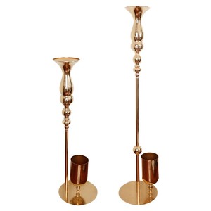 Nuevos Floreros de Metal Plateados en Oro y Plata con Forma de Trompeta, Grandes y Lujosos, para Centros de Mesa de Boda - Product Image 5