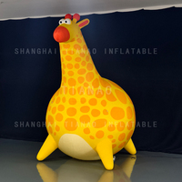 Dessin animé gonflable d'animal de girafe gonflable de grosse girafe gonflable pour la décoration ou la publicité ou les événements