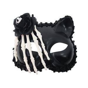 <span class=keywords><strong>Maschera</strong></span> in Lattice a Mezza Faccia con Viso di Gatto Horror per Halloween e Feste in <span class=keywords><strong>Maschera</strong></span> - Trucco Sexy per Uomini e Donne - Product Image 4