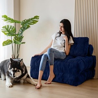 Canapé-Lit Pliant Convertible en Velours Côtelé Personnalisable, Fabricants de Fauteuils en Mousse à Bas Prix