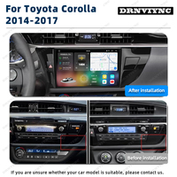 Autoradio pour Toyota Corolla E170 E180 2014 2015 2016 2017 Android 14 8 cœurs UIS7865 Écran CarPlay sans fil DSP Stéréo de voiture