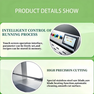 Haute productivité utilisation commerciale automatique ultrasons agglomérant découpeuse grande capacité titane alliage gâteau Cutter numérique - Product Image 5