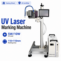 Machine de marquage laser UV 5W 10W pour bouchons en plastique, bouteilles en verre, étiquettes, emballages, date, lot, code QR, logo - Fabricant certifié CE