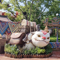Patung Maskot Fantasi Fiberglass Kustom untuk Proyek Dekorasi Taman Hiburan, Produsen Patung Kartun FRP Modern