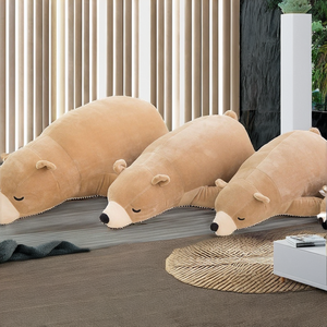 Peluche de Oso de Dibujos Animados Unisex, Suave, Relleno de Algodón PP, Almohada Larga, Forro de Malla, Alivio del Estrés, 14+ Años, Fiestas - Product Image 2