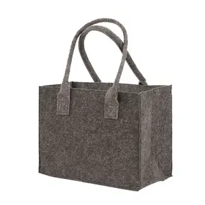 Khuyến Mại Wholesalecustom Biểu Tượng Tái Chế Thời Trang Làm Bằng Tay Cảm Thấy Mua Sắm Tote Bag Đối Với Lưu Trữ