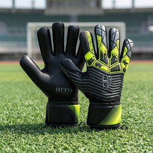 Gants de gardien de but professionnels neufs en cuir avec fermeture auto-agrippante, haute qualité à prix raisonnable - Product Image 4