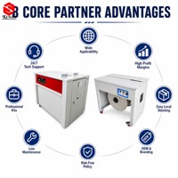Machine à cerclage semi-automatique KUNJIN, marge de profit élevée, structure durable, utilisation facile, manuel standard en anglais fourni