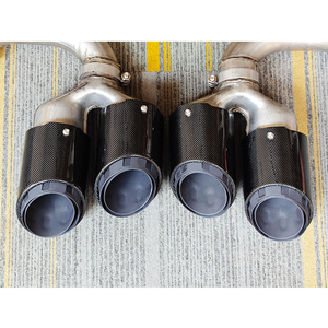 Embouts d'échappement en fibre de carbone véritable pour Porsche Cayenne 9Y0 9YA Coupé 2018-2025 – Amélioration et modification des embouts de silencieux quadruples - Product Image 5