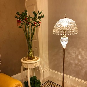 Lámpara de Pie Moderna de Cristal Dorado para Decoración de Sala de Estar, Lámpara de Interior HM-F-002 - Product Image 3