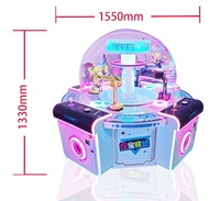 Machine à griffes à monnayeur en fer et plastique pour 4 joueurs, jeu d'arcade de pêche aux trésors et de débusquage de cadeaux, pour enfants, en anglais, pour centres commerciaux intérieurs