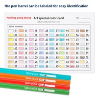 Crayons de couleur Tinbox PS-2072, 72 couleurs, corps hexagonal, à base d'huile, pour le dessin et la peinture - Fournisseur d'usine chinois