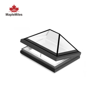 Prix du dôme de toit Maplemiles, système de puits de lumière pyramidal, puits de lumière électrique, puits de lumière en aluminium et en verre pour maison