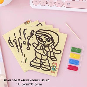 Juego de juguetes de dibujo de Arte de <span class=keywords><strong>arena</strong></span> con purpurina unisex Colores vibrantes para niños de 2 a 7 años - Product Image 6