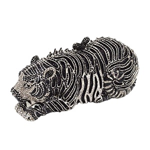 Women Cool Tiger Evening Bag Luxurious Rhinestone <b>Clutch</b> Purse Crystal Shoulder Bag for Entertainment Activities - Product Image 6