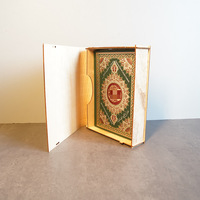 Boîte de livre de Coran vintage personnalisée boîte décorative pour la maison musulmane boîte de décoration de livre de Coran pour les cadeaux islamiques du Ramadan Eid