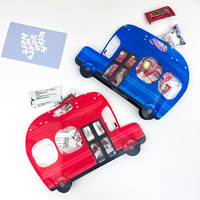 Nouveau dessin animé école Bus forme sac à main avec fenêtre bonbons paquet fête faveur cadeaux voiture Bus forme bonbons collations paquet sac à main
