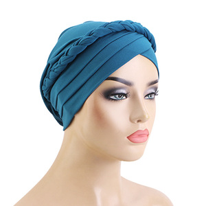 Yuhong <span class=keywords><strong>Turban</strong></span> tressé pour <span class=keywords><strong>femme</strong></span>, bonnet <span class=keywords><strong>turban</strong></span>, foulard torsadé, couvre-chef pré-noué, chapeau pour chimiothérapie et <span class=keywords><strong>cancer</strong></span> - Product Image 2